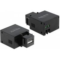 Delock 86506 Keystone-module USB Type-A oplaadpoort 2.1 A zwart