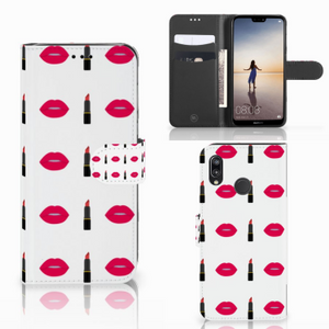 Huawei P20 Lite Telefoon Hoesje Lipstick Kiss