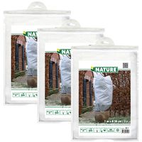 Plantenhoes met trekkoord - 9x stuks - H100 x D50 cm - wit - anti-vorst planten beschermhoes - thumbnail