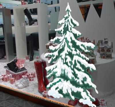 Kerst raamsticker decoratie kerstboom