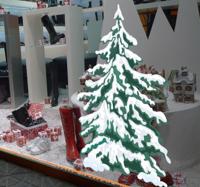 Kerst raamsticker decoratie kerstboom