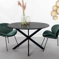 Sohome Ronde Eettafel 'Jula' 120cm, Zwart Marmer - thumbnail