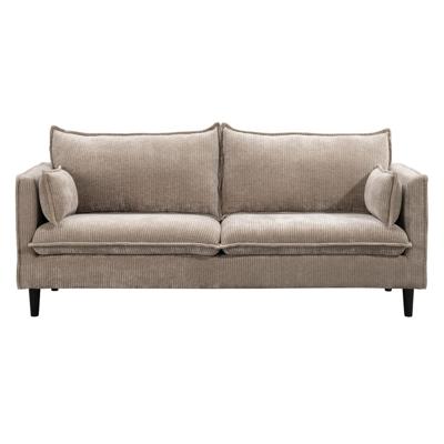 Leen Bakker - Bank Sem 2,5-zits - Rib - Zand - Stof - Beige - 86x195x79 Cm