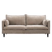 Leen Bakker - Bank Sem 2,5-zits - Rib - Zand - Stof - Beige - 86x195x79 Cm