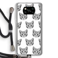 Kitten: Xiaomi Poco X3 Pro Transparant Hoesje met koord