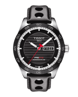Horlogeband Tissot T1004301605100 / PRS516 / T610037164 Leder Zwart 20mm - thumbnail