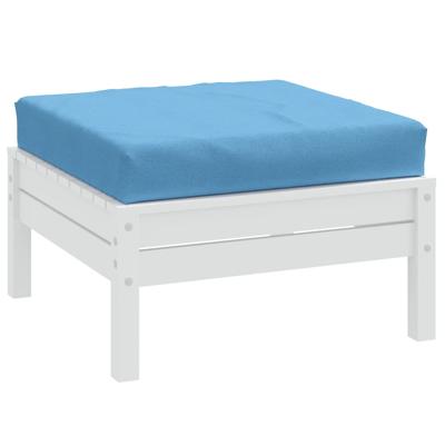 VidaXL Palletkussen 60x60x9,5 cm stof gemêleerd blauw