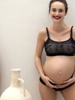 Zwangerschaps- en borstvoedingsbeha Dahlia CACHE COEUR zwart - thumbnail