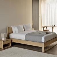 Ethnicraft Bed 'Nordic II' Geolied Eikenhout, 160 x 200cm