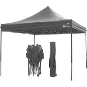 MaxxGarden Partytent - 3x3 m - Easy Up - Opvouwbaar - Waterdicht - Incl. Draagtas - Antraciet