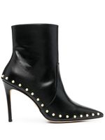 Stuart Weitzman bottes en cuir à détails de perles 110 mm - Noir