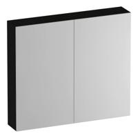 Brauer Impress Deluxe Spiegelkast - 80 cm - met interne en externe Verlichting - 2 Dubbelzijdige Spiegeldeuren - Timber Black