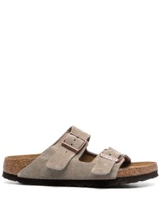 Birkenstock claquettes en daim à boucle - Marron