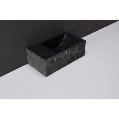 Fontein Forzalaqua Venetia XS Graniet Gezoet Gekapt Met Kraangat Links 29x16x10 cm Forzalaqua