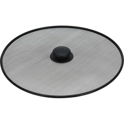 Universele spatdeksel - afgietdeksel - rvs - zwart - voor pannen met dia 29 cm Universele spatdeksel - afgietdeksel - rvs - zwart - voor pannen met dia 29 cm