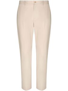 Dolce & Gabbana pantalon en coton stretch à logo - Tons neutres