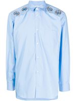 Comme Des Garçons Shirt chemise à détail d'anneau - Bleu