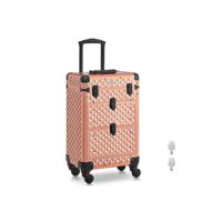 Cosmetische koffer trolley kapperskoffer champagne goud