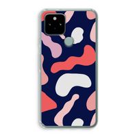 Memphis Shapes Pink: Google Pixel 5 Transparant Hoesje