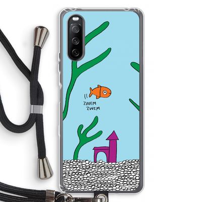 Aquarium: Sony Sony Xperia 10 III Transparant Hoesje met koord