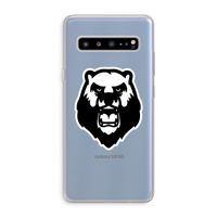 Angry Bear (white): Samsung Galaxy S10 5G Transparant Hoesje