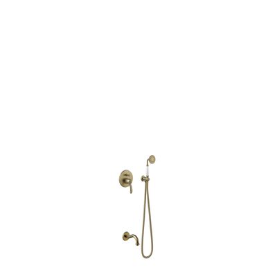 Badmengkraan Tres Clasic Inbouw Set Incl. Handdouche Verouderd Messing Mat