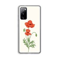 Red poppy: Samsung Galaxy S20 FE / S20 FE 5G Transparant Hoesje