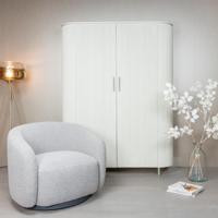 Tower Living Draaifauteuil 'Belfast' Bouclé, kleur Grijs