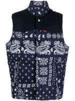 Levi's gilet Western à design matelassé - Bleu