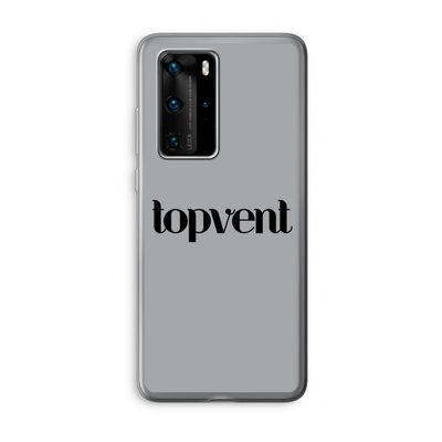 Topvent Grijs Zwart: Huawei P40 Pro Transparant Hoesje