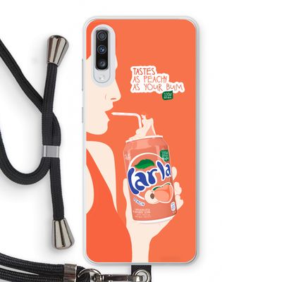 Peach please!: Samsung Galaxy A70 Transparant Hoesje met koord