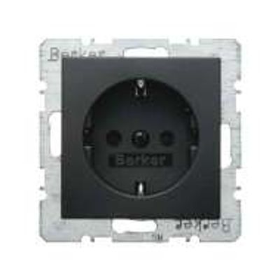 Berker S1 B1/B3 wandcontactdoos met randaarde 1-voudig antraciet mat 47431606
