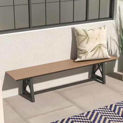 Weerbestendige Tuinbank 3-zits Bank tot 500 kg Belastbaar 183 x 35 x 41,5 cm Bruin