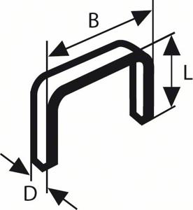 Bosch Accessories Fijndraadnieten type 53, 11,4 x 0,74 x 8 mm, verpakking van 5000 stuks 5000 stuk(s) 2609200210