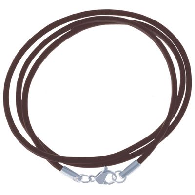 LGT Jewels leren koord ketting bruin 3mm