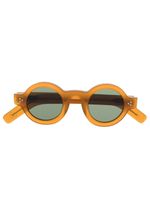 Lesca lunettes de soleil teintées à monture ronde - Orange