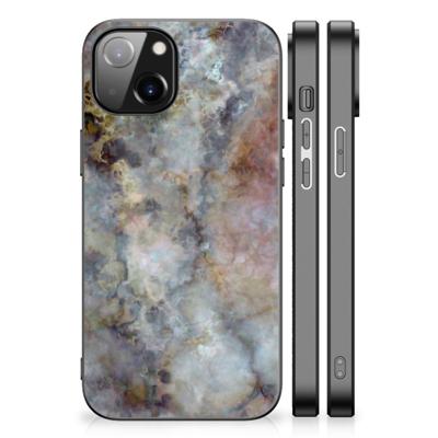 Apple iPhone 13/14 Marmeren Print Telefoonhoesje Marmer Grijs