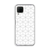 Zwart-witte kubussen: Huawei P40 Lite Transparant Hoesje