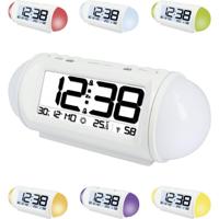 Techno Line WT 499 Wekker Zendergestuurd Wit Alarmtijden 2