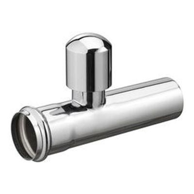 Riko muurbuis 32 mm recht met beluchter chroom