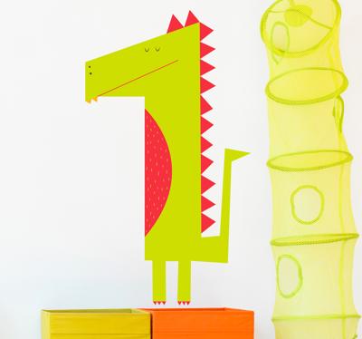 Muursticker voor kinderen met krokodil Muursticker voor kinderen met krokodil