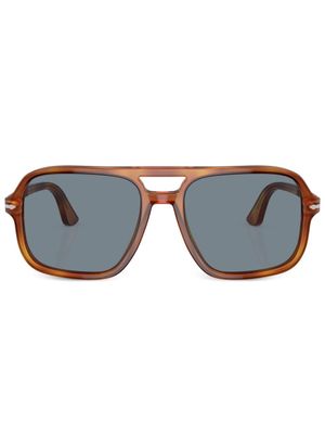 Persol lunettes de soleil à effet écailles de tortue - Marron