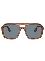 Persol lunettes de soleil à effet écailles de tortue - Marron - thumbnail