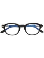 TOM FORD Eyewear lunettes de vue à monture ronde - Noir - thumbnail