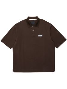 Purple Brand polo en piqué à patch logo - Marron