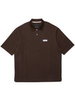 Purple Brand polo en piqué à patch logo - Marron