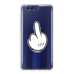Middle finger white: Honor 9 Transparant Hoesje