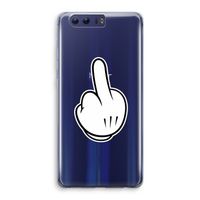 Middle finger white: Honor 9 Transparant Hoesje