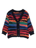 Missoni Kids cardigan à motif en intarsia - Bleu