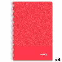 Schrift Imprex Rood Din A4 80 Lakens (4 Stuks)
